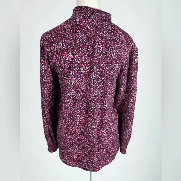 💜 5/$20 J. Jill Multicolor Floral Keyhole Blouse Size XL - Picture 3 of 4